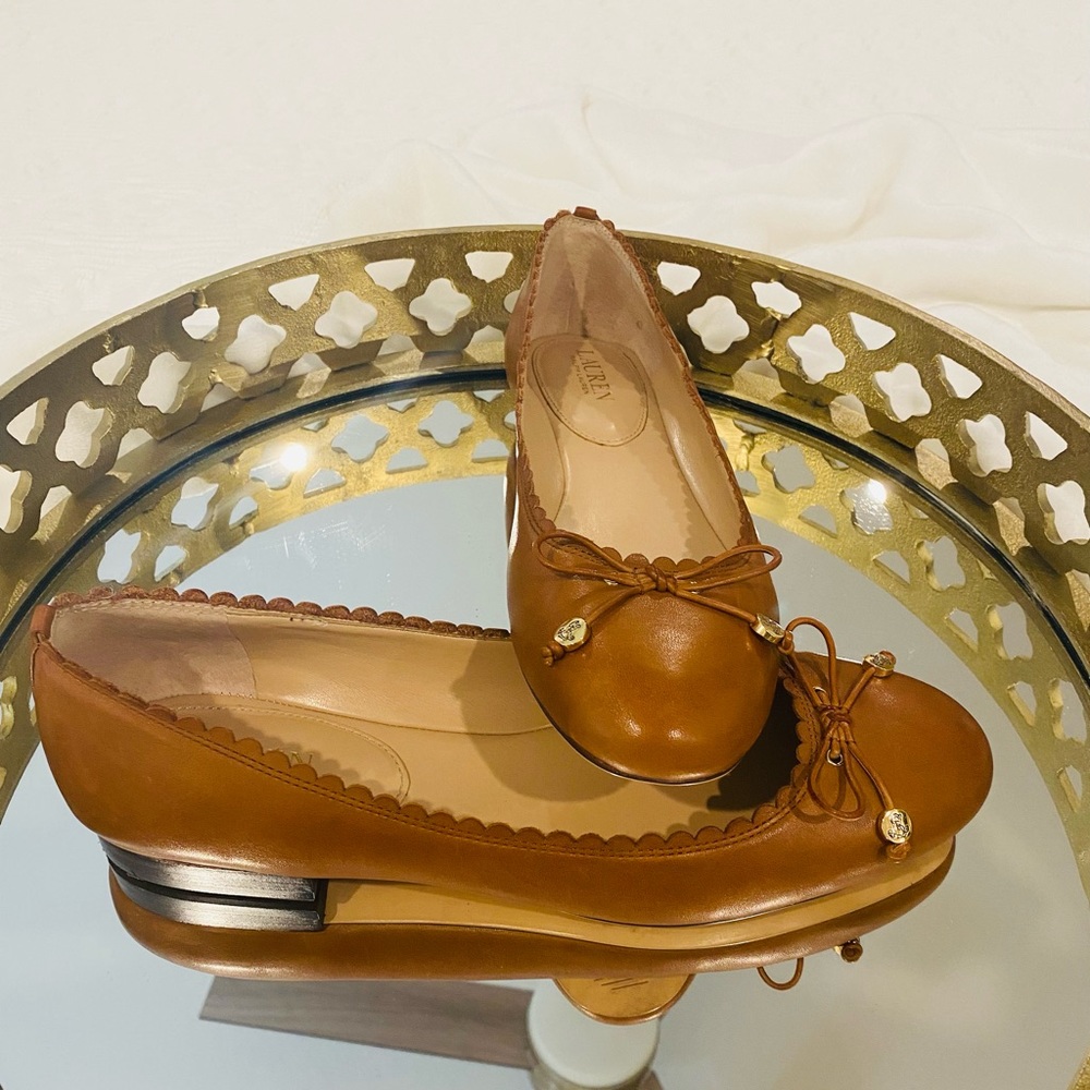 Ralph Lauren Brown leather Ballerina size 10